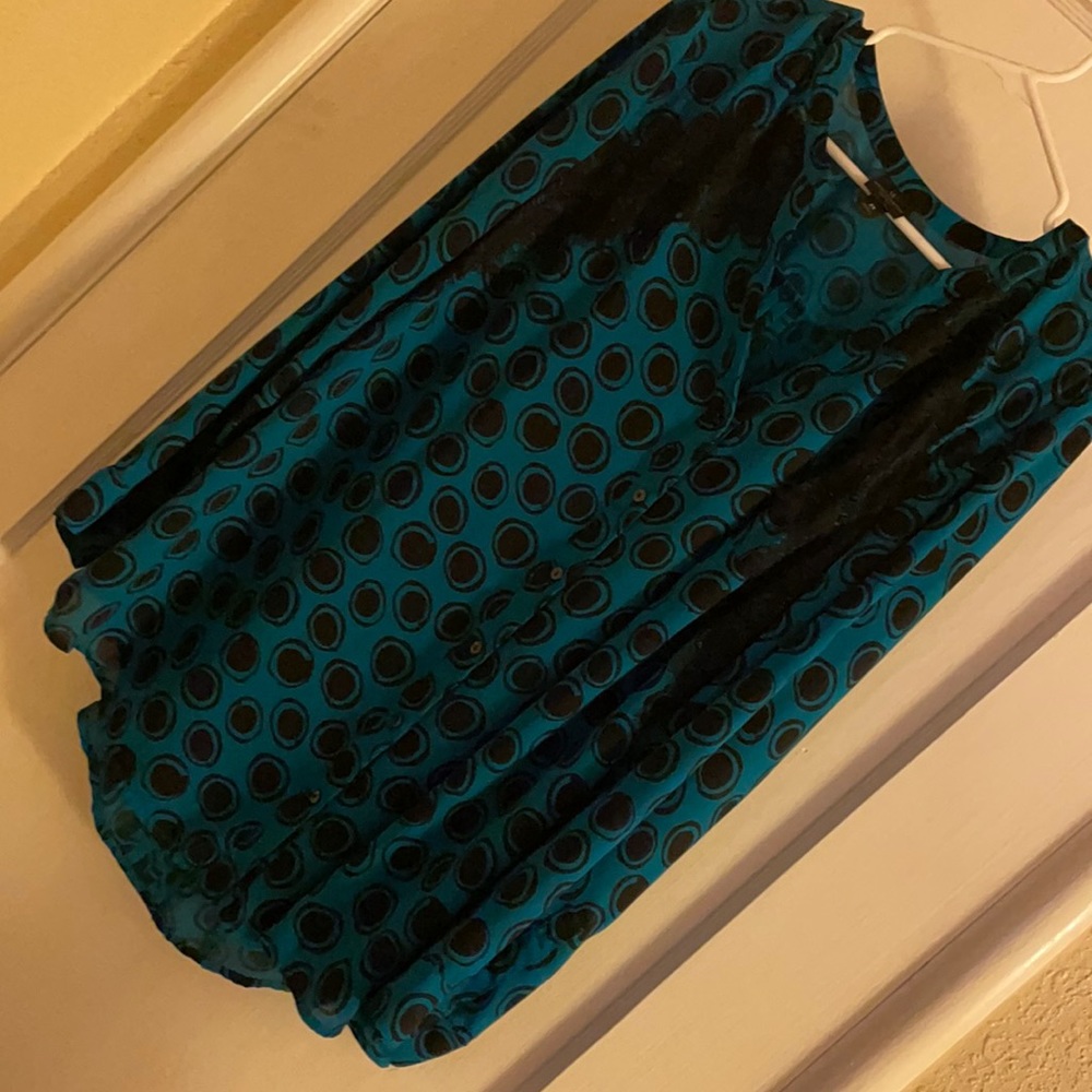 Polka dot & lace blouse